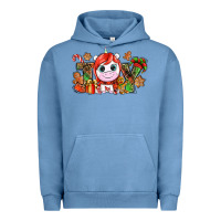Pigment Pebble Blue Joy unicorn Christmas Urban Hoodie - NancyCooperArtShop