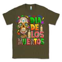 Army Green Dia de los muertos Classic Tee - RanaPortraitStore