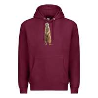 Burgundy Meerkat Premium Hoodie - LillyAllenDesigns