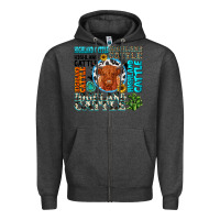 Charcoal Heather highland cattle Zipper Hoodie - texasbilliewilder