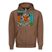 Chestnut highland cattle Zipper Hoodie - texasbilliewilder