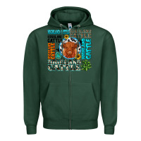 Sports Green highland cattle Zipper Hoodie - texasbilliewilder