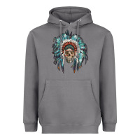 Storm indian headdress with native american skull Heavyweight Hoodie - RanaPortraitStore