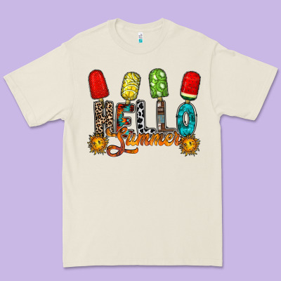 Hello Summer Premium Tee Designed By Racoondesign