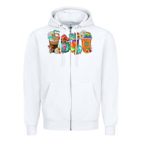 White hippie coffee cups Zipper Hoodie - texasbilliewilder