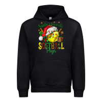 Black Santa's Favorite Softball player Urban Hoodie - NancyCooperArtShop