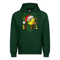 Forest Green Santa's Favorite Softball player Urban Hoodie - NancyCooperArtShop