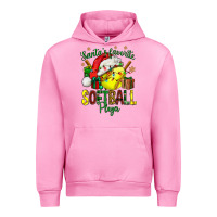 Fuchsia Pink Santa's Favorite Softball player Urban Hoodie - NancyCooperArtShop