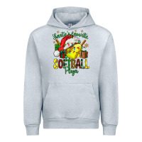 Heather Grey Santa's Favorite Softball player Urban Hoodie - NancyCooperArtShop