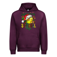 Mauve Wine Santa's Favorite Softball player Urban Hoodie - NancyCooperArtShop