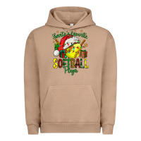 Pigment Burro Santa's Favorite Softball player Urban Hoodie - NancyCooperArtShop