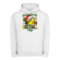 Pigment Lunar Rock Santa's Favorite Softball player Urban Hoodie - NancyCooperArtShop