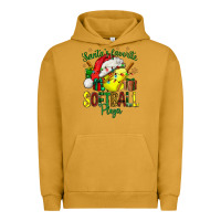 Pigment Peanut Butter Santa's Favorite Softball player Urban Hoodie - NancyCooperArtShop
