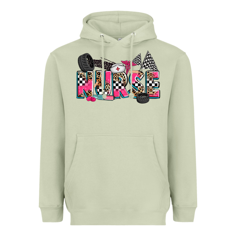 Race Nurse Heavyweight Hoodie by Zillion Design Studio | Teevron