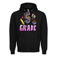 Black Fifth Grade Zipper Hoodie - RanaPortraitStore