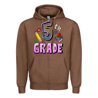 Chestnut Fifth Grade Zipper Hoodie - RanaPortraitStore