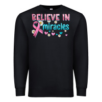 Black believe in miracles with ribbon Premium Sweatshirt - HRA Design Shop