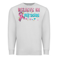 Dove Grey believe in miracles with ribbon Premium Sweatshirt - HRA Design Shop