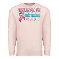 Pale Pink believe in miracles with ribbon Premium Sweatshirt - HRA Design Shop