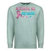 Seafoam believe in miracles with ribbon Premium Sweatshirt - HRA Design Shop