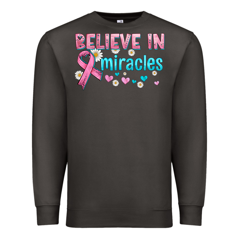Believe In Miracles With Ribbon Premium Sweatshirt by HRA Design Shop | Teevron
