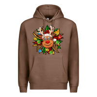 Chestnut Christmas reindeer sunflower Premium Hoodie - Jasminsmagicworld