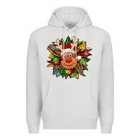 Dove Grey Christmas reindeer sunflower Premium Hoodie - Jasminsmagicworld