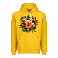 Lemon Christmas reindeer sunflower Premium Hoodie - Jasminsmagicworld