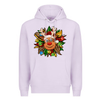 Lilac Christmas reindeer sunflower Premium Hoodie - Jasminsmagicworld