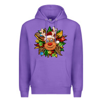 Purple Christmas reindeer sunflower Premium Hoodie - Jasminsmagicworld