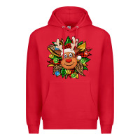 Red Christmas reindeer sunflower Premium Hoodie - Jasminsmagicworld