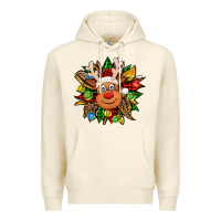Sandshell Christmas reindeer sunflower Premium Hoodie - Jasminsmagicworld