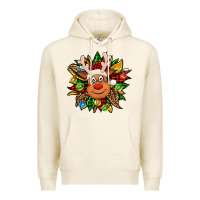 Tofu Christmas reindeer sunflower Premium Hoodie - Jasminsmagicworld