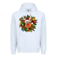 White Christmas reindeer sunflower Premium Hoodie - Jasminsmagicworld