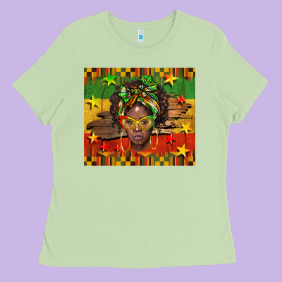 Juneteenth Black Women  Tumbler Ladies Tee Designed By Barkaloodesign