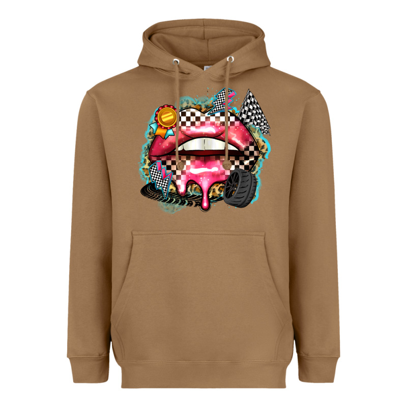 Race Lips Heavyweight Hoodie by Zillion Design Studio | Teevron