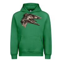 Emerald Deinonychus Face Urban Hoodie - LillyAllenDesigns