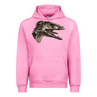 Fuchsia Pink Deinonychus Face Urban Hoodie - LillyAllenDesigns