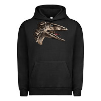 Pigment Black Deinonychus Face Urban Hoodie - LillyAllenDesigns
