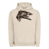 Pigment French Oak Deinonychus Face Urban Hoodie - LillyAllenDesigns