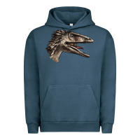 Pigment Midnight Navy Deinonychus Face Urban Hoodie - LillyAllenDesigns