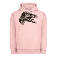 Pigment Salmon Deinonychus Face Urban Hoodie - LillyAllenDesigns