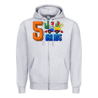 Heather Grey Fifth Grade Zipper Hoodie - RanaPortraitStore