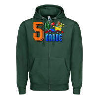Sports Green Fifth Grade Zipper Hoodie - RanaPortraitStore