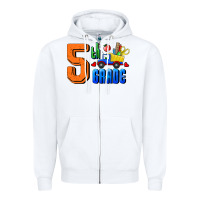 White Fifth Grade Zipper Hoodie - RanaPortraitStore