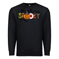 Black Let's Get Spooky Premium Sweatshirt - CowhideDigitalArt