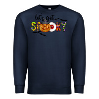Navy Let's Get Spooky Premium Sweatshirt - CowhideDigitalArt