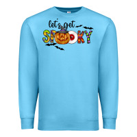 Ocean Blue Let's Get Spooky Premium Sweatshirt - CowhideDigitalArt