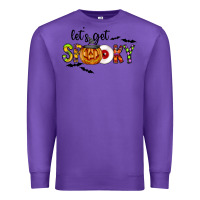 Purple Let's Get Spooky Premium Sweatshirt - CowhideDigitalArt