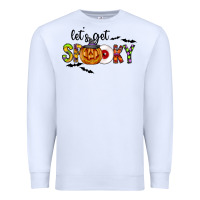 White Let's Get Spooky Premium Sweatshirt - CowhideDigitalArt